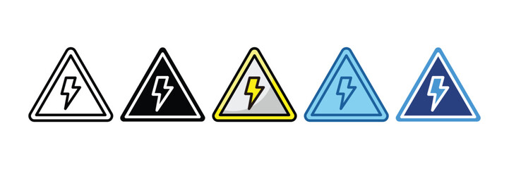 High Voltage Sign  Icon Element For Design