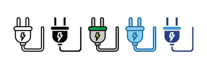 Obraz premium Electric Plug Icon Element For Design