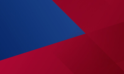 Abstract blue red banner geometric shapes background. Vector abstract graphic design banner pattern presentation background web template.