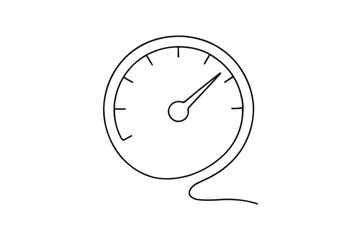 Speedometer continuous one line drawing minimalism design