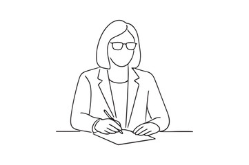 Therapist continuous one line drawing minimalism design