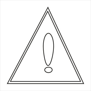 Warning sign icon vector illustration