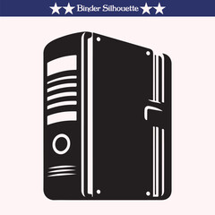 Binder silhouette vector illustration