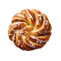 Fototapeta premium Danish pastry isolated on transparent background.