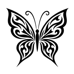 Simple vector of tribal butterfly. It's able to be part of your tattoos