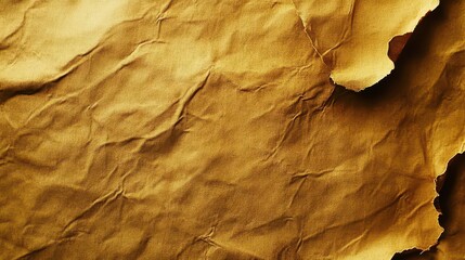 Golden Wrinkled Fabric Texture