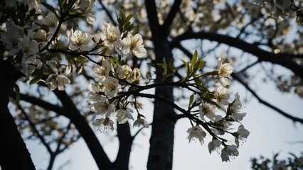 blooming cherry tree