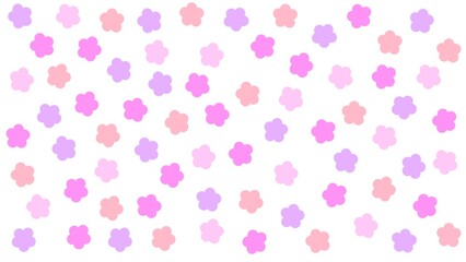 Cute background with colorful flowers