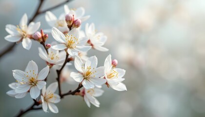 Close-up of delicate spring blossoms.