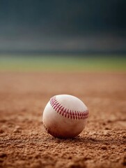 World Softball Day Celebration with Baseball on Pitchers Mound - Ready for Summer Sports Season and Outdoor Festival Marketing Campaigns
