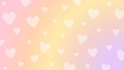Cute gradient and heart background
