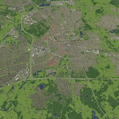 3D illustration of city and urban in Eindhoven Netherlands