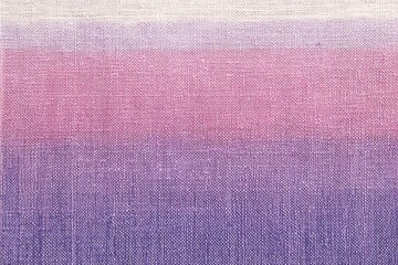 Fototapeta premium Ombre dyed linen fabric texture with pastel color gradient. Horizontal gradient color.