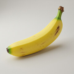 Fresh Yellow Banana on White Background