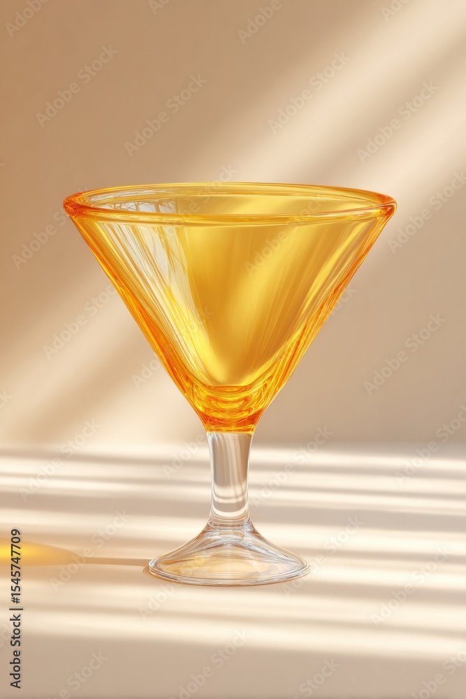 Aufkleber Transparent Amber Plastic Funnel Icon with Realistic Texture on Neutral Surface for Efficient Resource Filtering and Modern Business Use