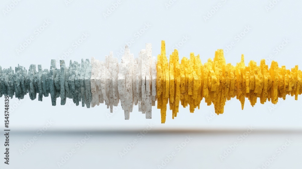 Poster Earthquake Sound Wave Equalizer Icon with Broken Vortex Lines for Seismic Detection and Technology Communication in Modern Digital Marketing