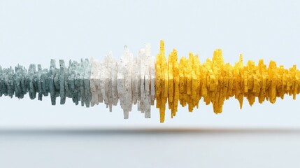 Earthquake Sound Wave Equalizer Icon with Broken Vortex Lines for Seismic Detection and Technology Communication in Modern Digital Marketing