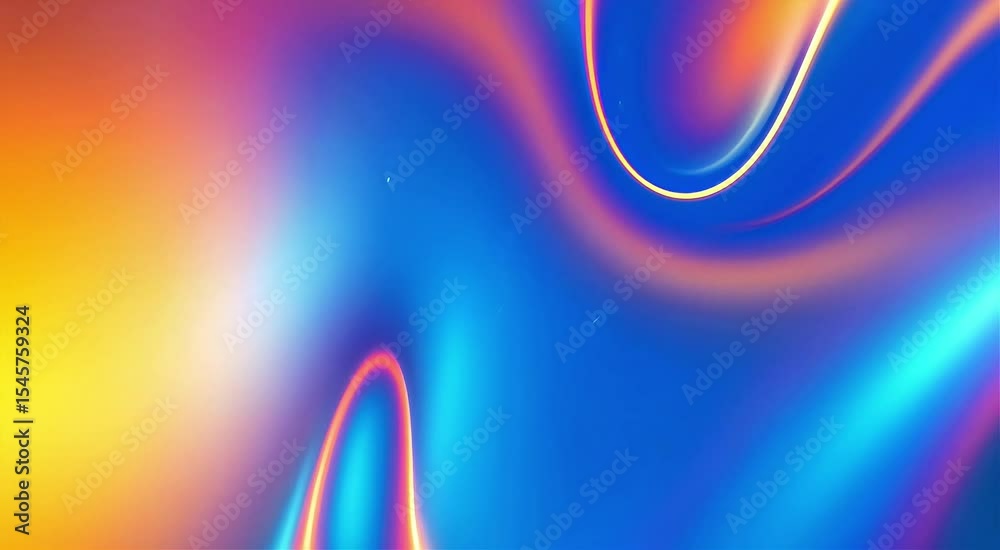 Poster Abstract Colorful Gradient Background with Flowing Light Waves.