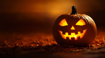 halloween pumpkin background with copyspace
