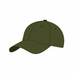 Baseball cap icon in flat style isolated on grey background. For your design, logo. Vector illustration.