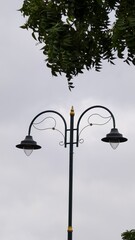 street lamp on a blue sky
