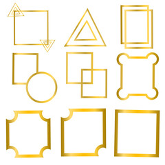 Luxury Gold Line Frames Set