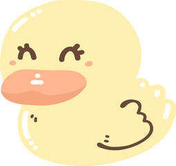 Cute little duck kawaii illustration