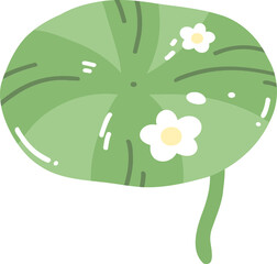 Lotus Pad with Cute Flowers