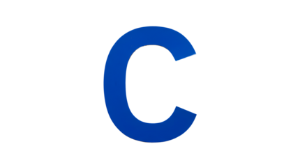 Letter C Cutouts: Photoreal Ripped Magazine & Newspaper | High Definition | PNG image with transparent background