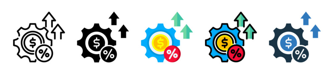 Efficiency Ratio icon multiple style 