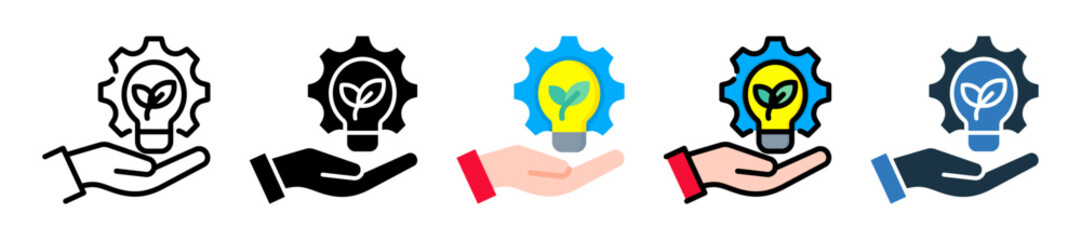 Energy Efficiency icon multiple style 