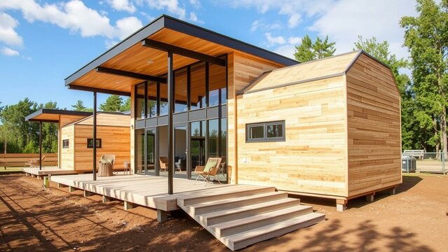 Modular housing with sustainable building materials