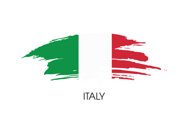 Italy Brush flag banner background Vector illustration design independence day Vector banner Posters illustration on white background