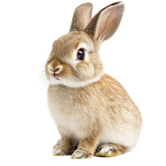 Obraz premium Adorable baby bunny soft fur cute pet animal isolated on a transparent background