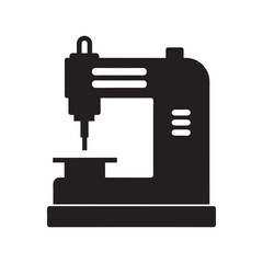 CNC machine isolated on white background