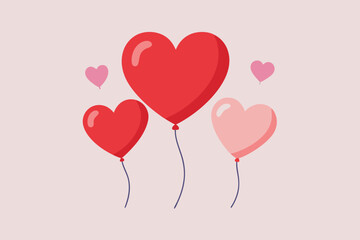 Sweetheart Balloons A Romantic Illustration of Love and Affection
