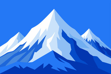 Majestic Mountain Peaks A Stunning Illustration of Snow-Capped Summits