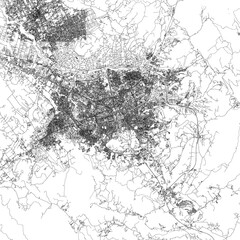 3D illustration of city and urban in Tirana Albania