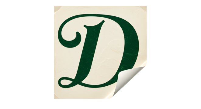 Letter D Cutouts: Torn Newspaper & Magazine Clippings Photographed on White for Stop Motion | High Definition | PNG image with transparent background