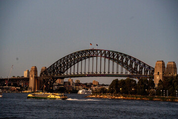 Naklejka premium sydney harbour bridge, sdyney opera house, Australia