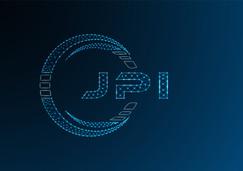 JPI low poly letter logo vector design. JPI lower poly logo design. Low poly logo.