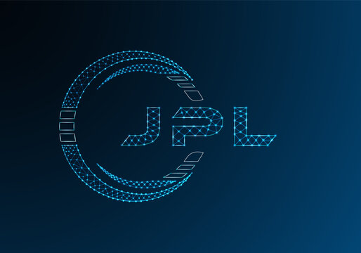 JPL low poly letter logo vector design. JPL lower poly logo design. Low poly logo.