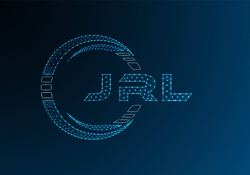 JRL low poly letter logo vector design. JRL lower poly logo design. Low poly logo.