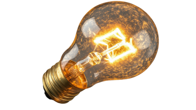 Solid yellow light bulb with glossy surface and modern design isolated on white background