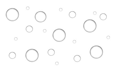 Minimal floating circle outline pattern with soft shadows on white background. Clean abstract round shape layout ideal for UI, web design, branding, posters, and backgrounds.