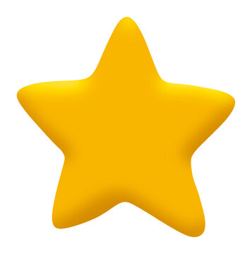 The large, yellow pointed star. The edges of the star look rounded and do not have sharp corners like ordinary stars, giving a soft feeling.