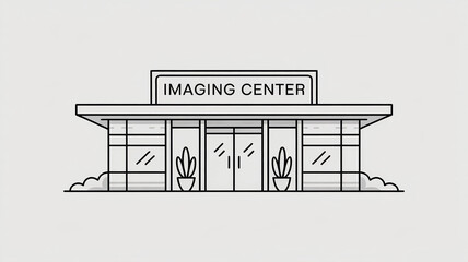 White building with a black lettering that says Imaging Center