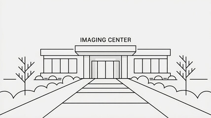 Large building with a white sign that says Imaging Center