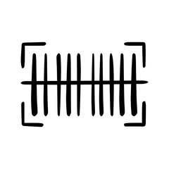 Barcode scanner doodle vector icon
