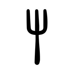 Fork doodle vector icon